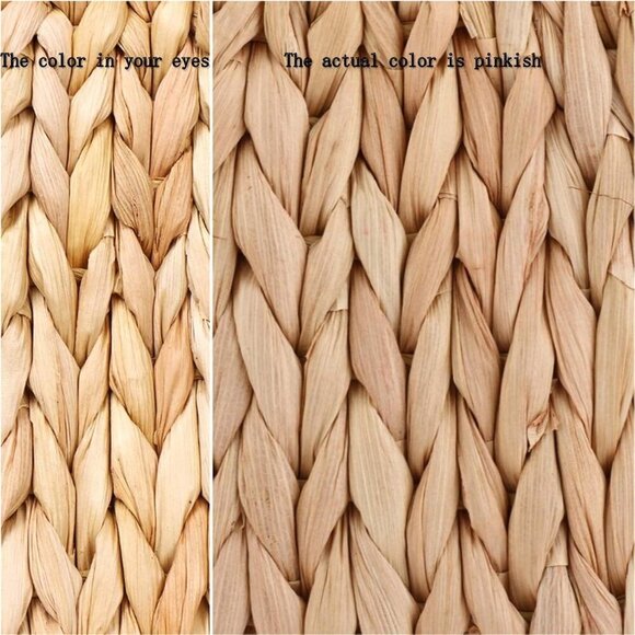 Women Straw Tote Hand-Woven Beach Bag Summer Clutch Crossbody Fashion - Picture 7 of 7